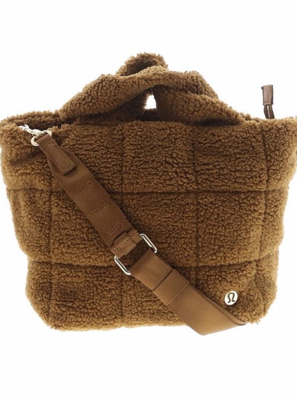 Lululemon Quilted Grid Crossbody Bag 5L *Fleece in Burnt Caramel Rare!!